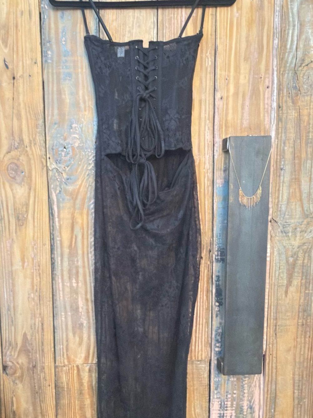 NWT SKIMS Ultra Fine Lace Strapless Corset Long Dress Sz XXS - Picture 14 of 15